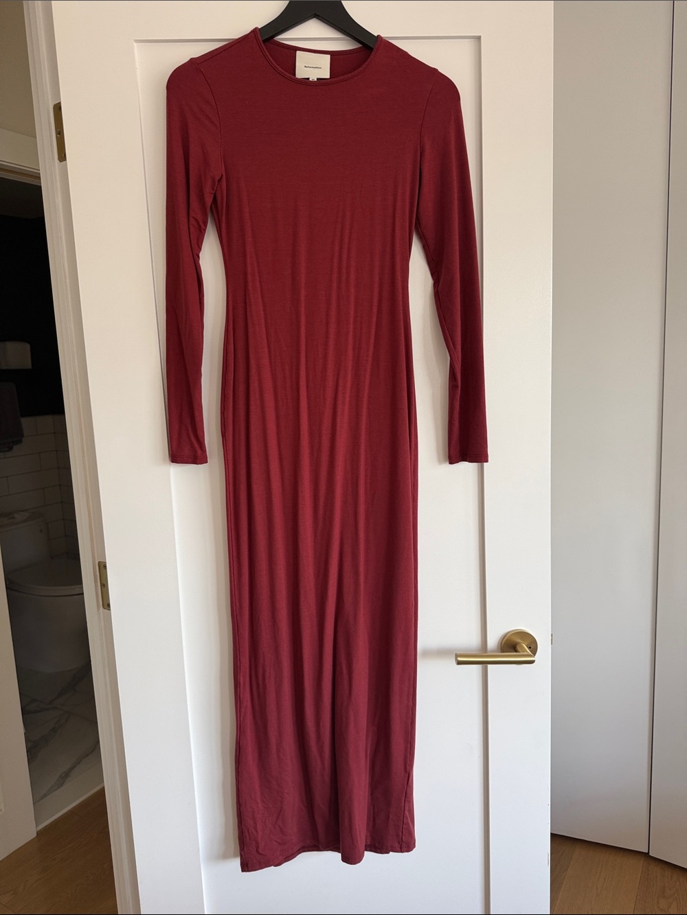 Reformation Tommie Knit Dress in Red